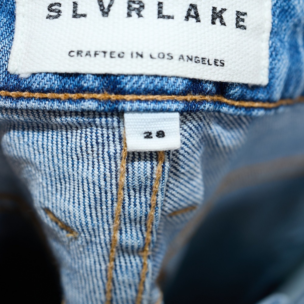SLVRLAKE Luo Luo Straight Leg Jeans Blue Bird Wash LLOJ701S Size 28 - Picture 8 of 12